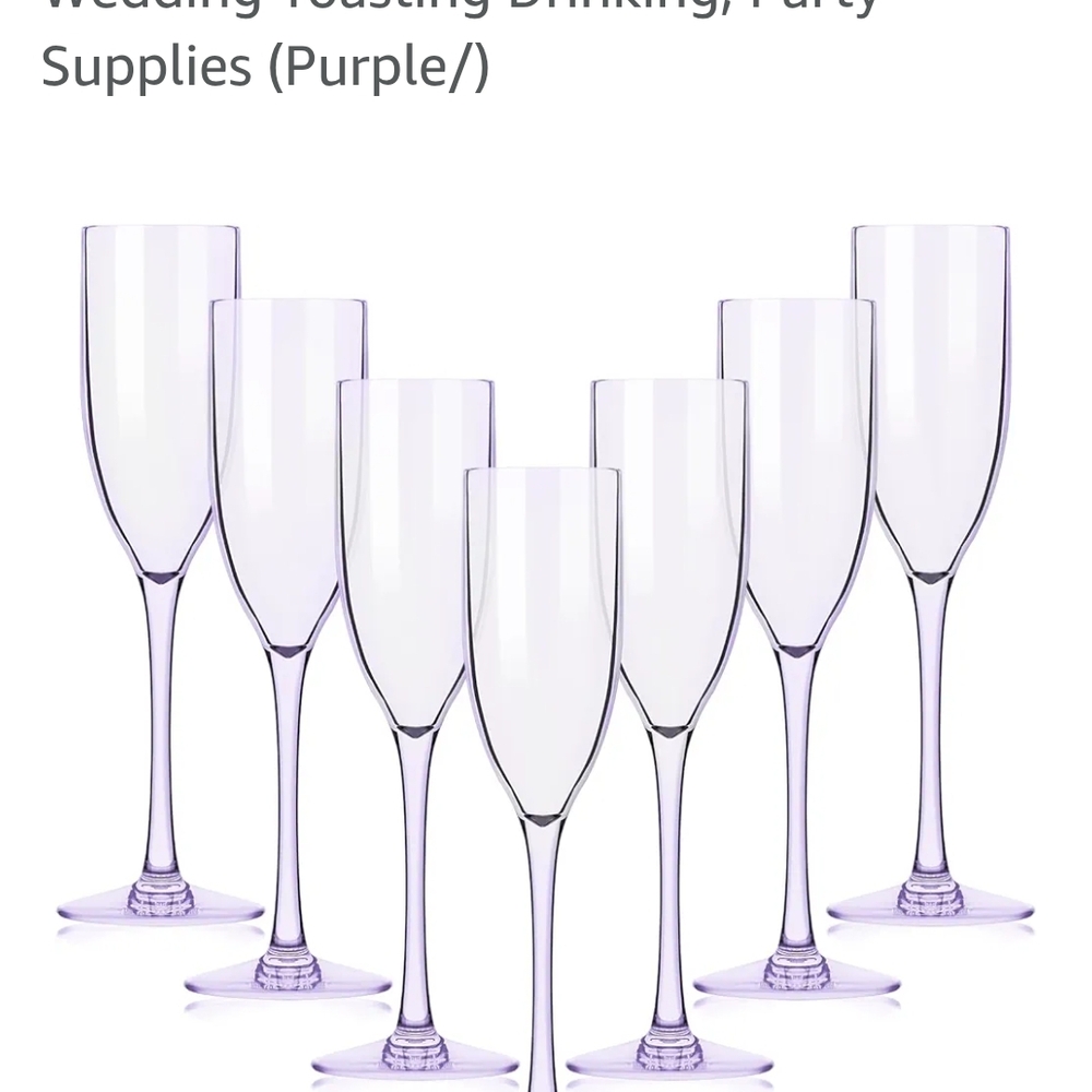 Elegant Purple Champagne Flutes for Dining